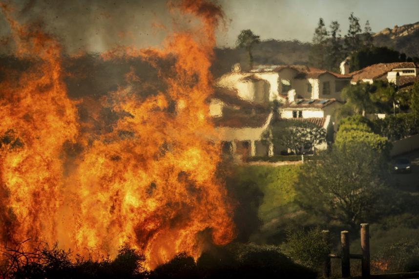 US wildfire: 30,000 ordered to evacuate as blaze rages through Los Angeles hillsides