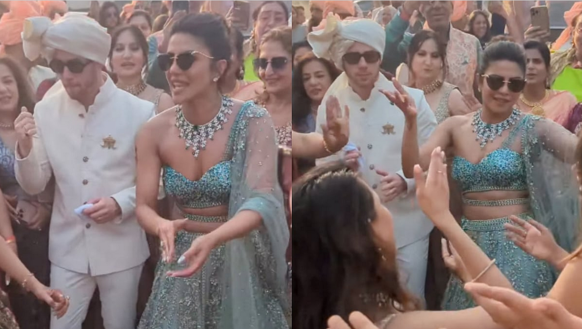 Priyanka Chopra dances to her hit song Desi Girl at brother Siddharth Chopra’s baraat, Nick Jonas joins her